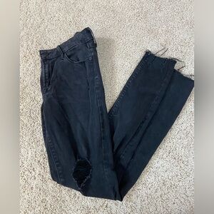 Black Ripped Jeans LONG/TALL